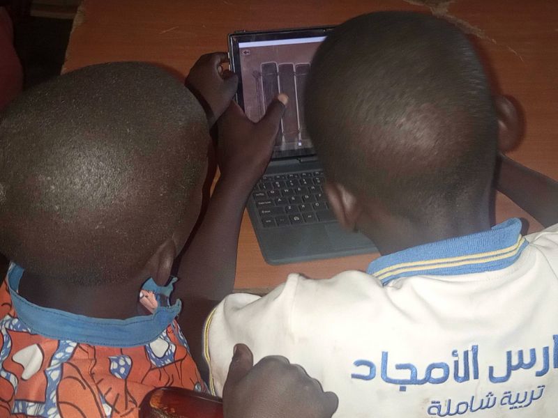 Tablet-driven Education - Children learning from a Tablet
